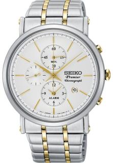  Seiko SNAF80P1 Premier Quartz Chronograph Alarm Uhren