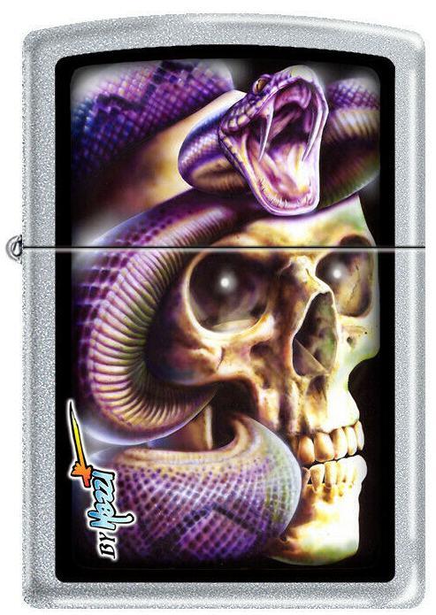  Zippo Mazzi Skull Snake 2424 Feuerzeug