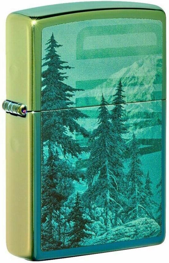  Zippo Mountain Design High Polish Teal 49461 feuerzeug