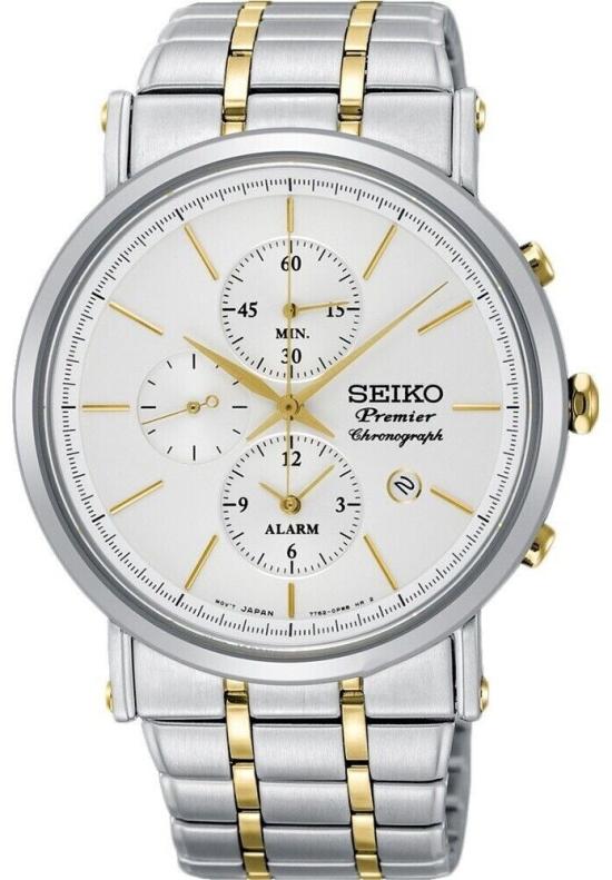 Seiko SNAF80P1 Premier Quartz Chronograph Alarm Uhren