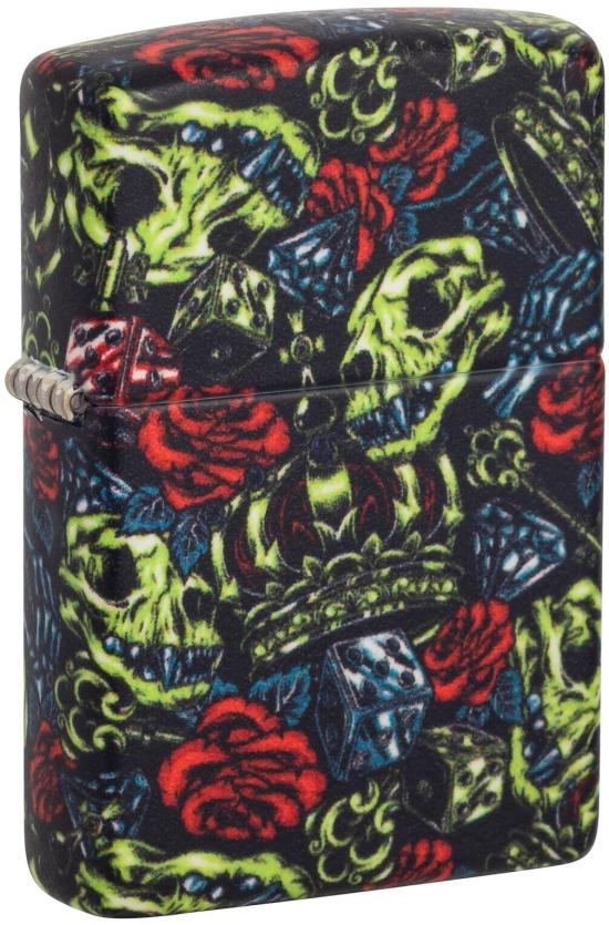  Zippo Skull Crown Design 49696 feuerzeug