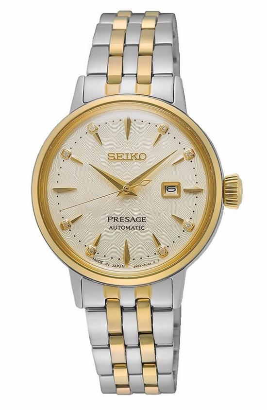  Seiko SRE010J1 Presage Cocktail Time White Lady Automatic Uhren