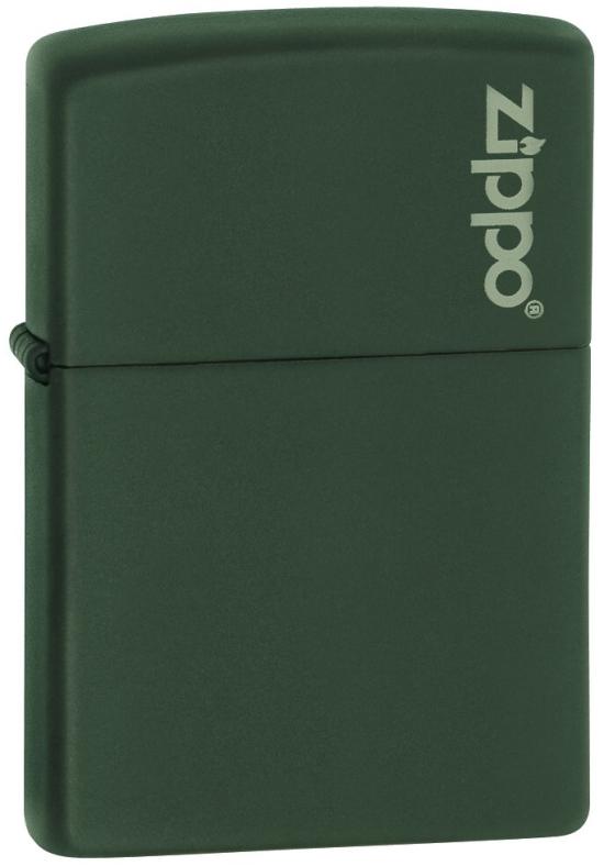 Zippo Green Matte Logo Zippo 221ZL Feuerzeug