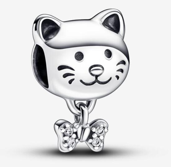  Pandora Pet Cat & Bow 792255C01 clip