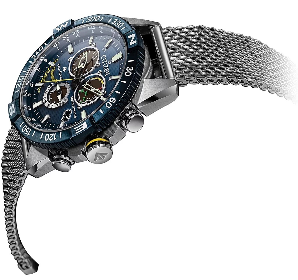 Citizen CB5848 57L Eco Drive Promaster Navihawk Blue Angels Radio controlled uhren